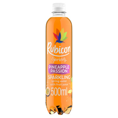 ASDA Rubicon Pineapple Passion Sparkling Spring Water 500ml- Buy online at McGrocer