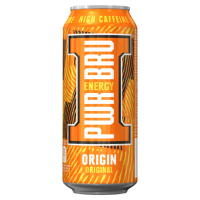 Pwr-Bru energy drink Origin Original 500ml - British product