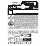 Duracell lithium coin battery CR2032 pack of 2, imported from the UK