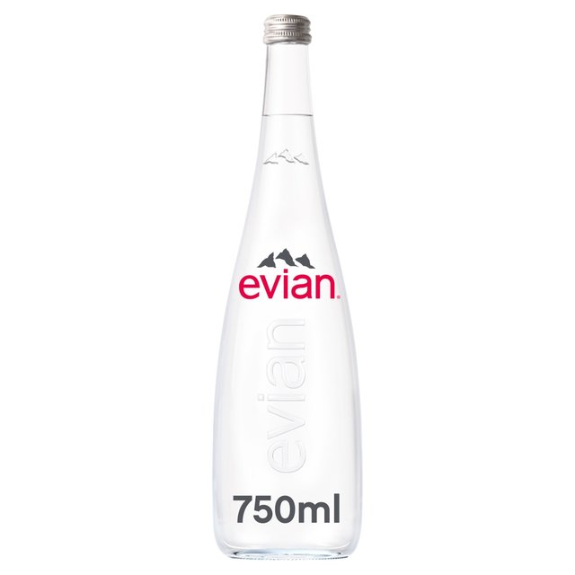 Evian Still Mineral Water Glass Bottle   750ml GOODS M&S   