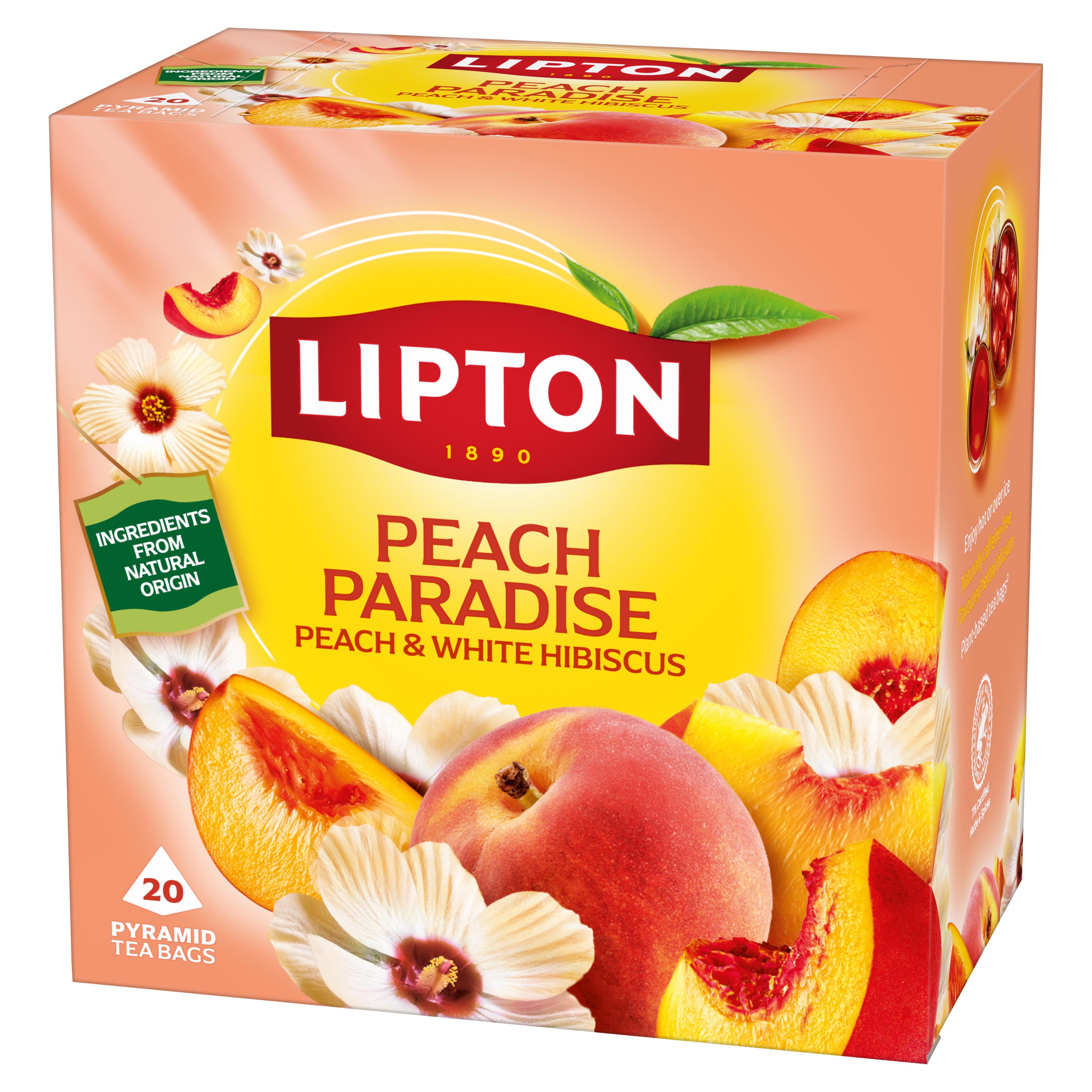 Lipton Peach Paradise fruit tea 20 bags (British brand)
