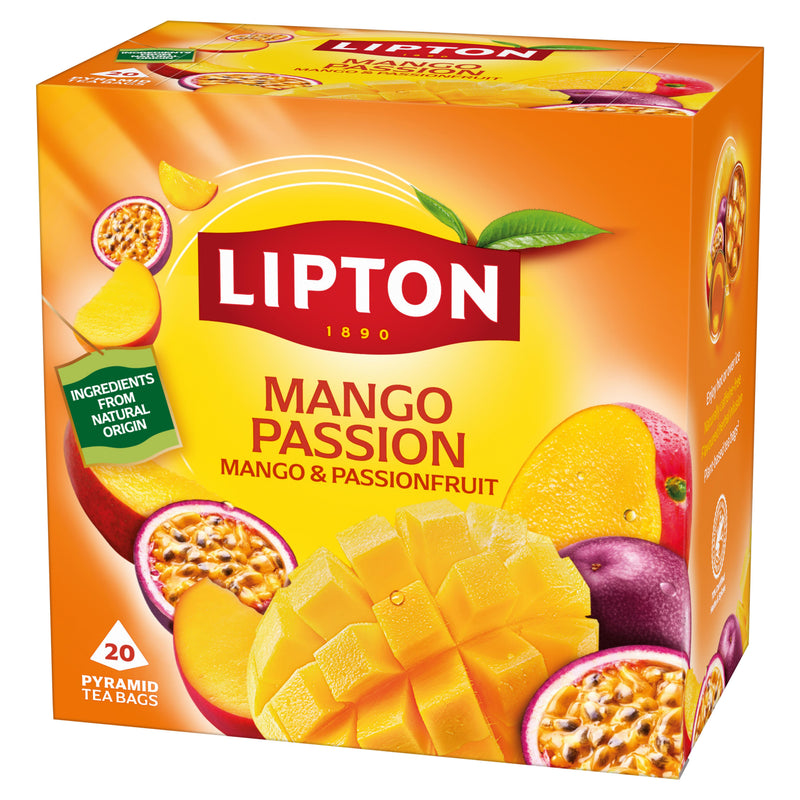 Lipton Mango Passion pyramid tea bags 20 count, UK version