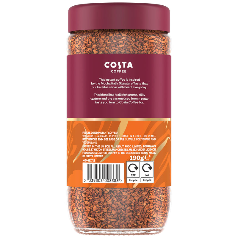 Costa Coffee smooth medium blend instant coffee 190g - British product
