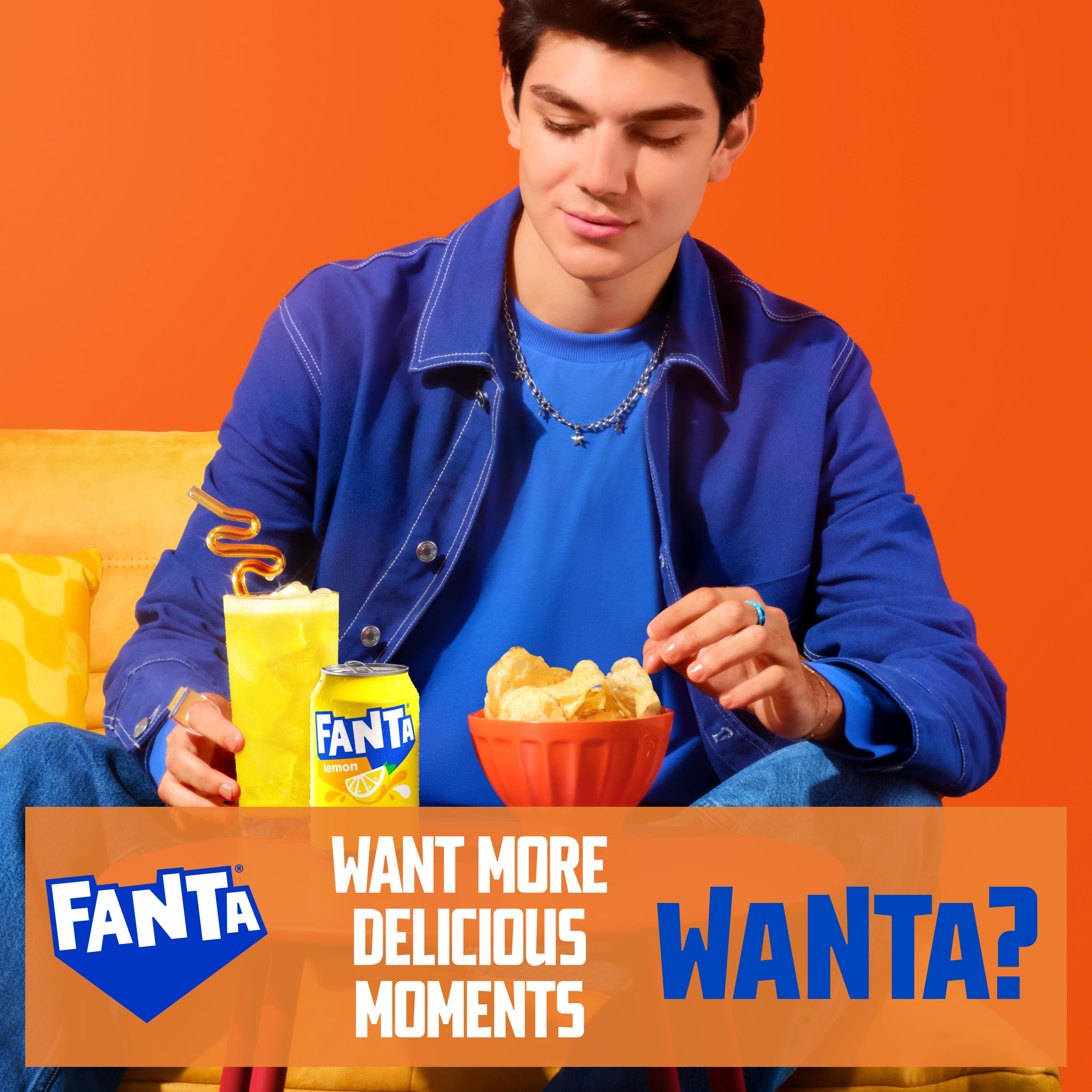 Fanta Lemon soft drink 8 x 330ml - British product