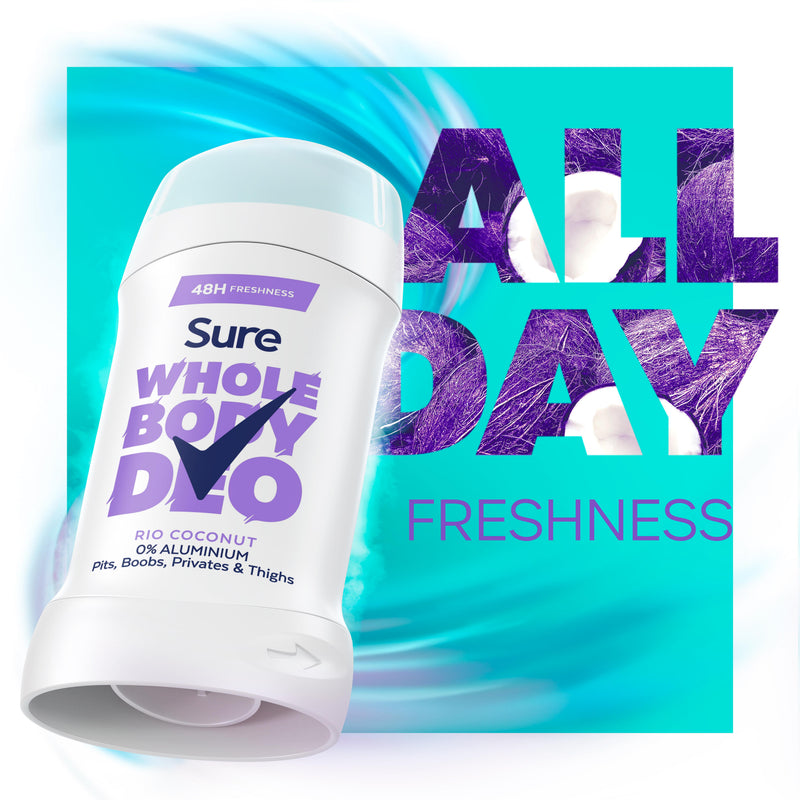 Sure Rio Coconut deodorant 50ml, imported from the UK