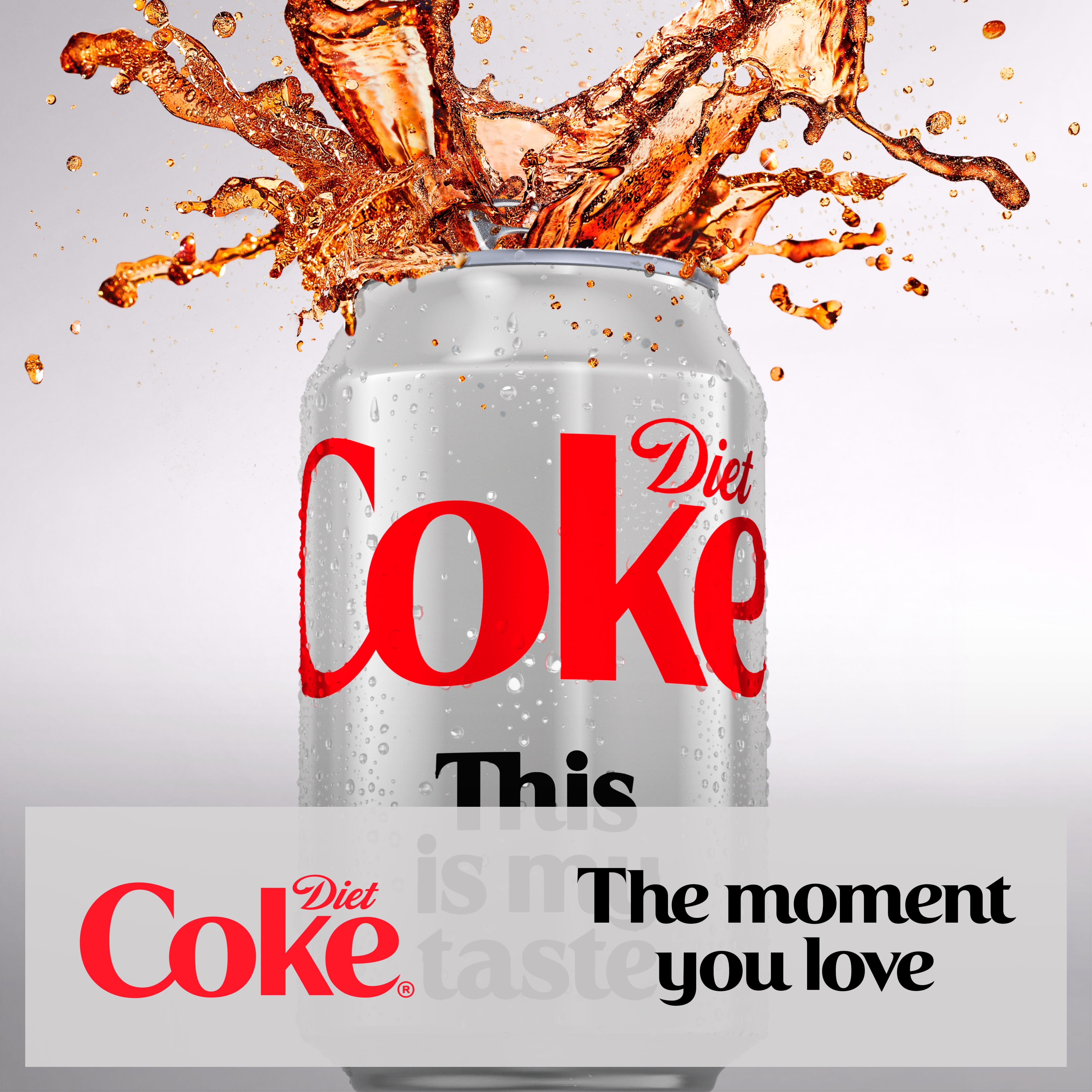 Diet Coke cola soft drink 18 pack 330ml cans, UK version