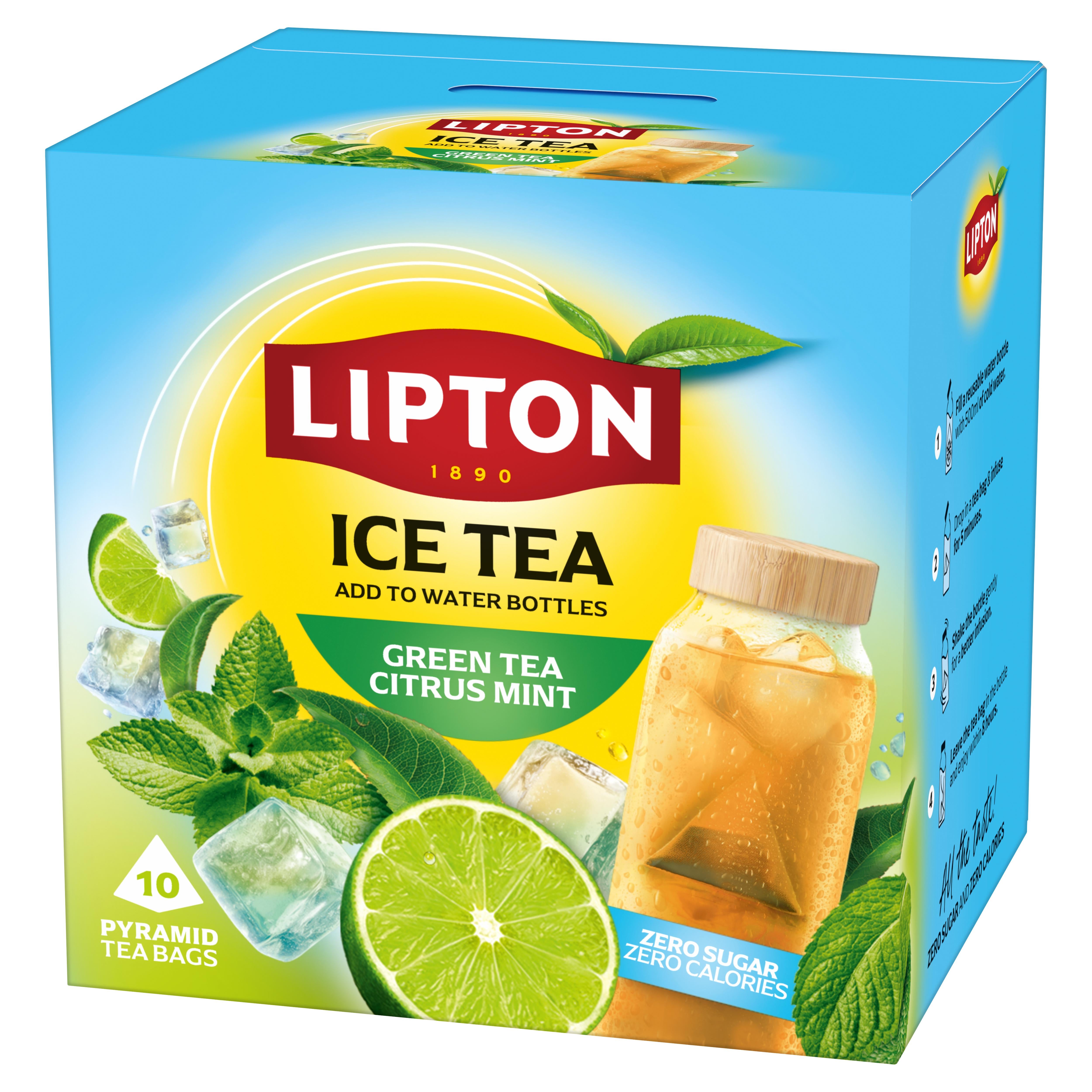 Lipton green tea citrus mint pyramid tea bags 10 pack - British product