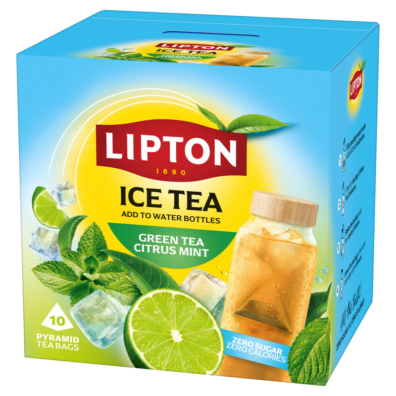Lipton green tea citrus mint pyramid tea bags 10 pack - British product