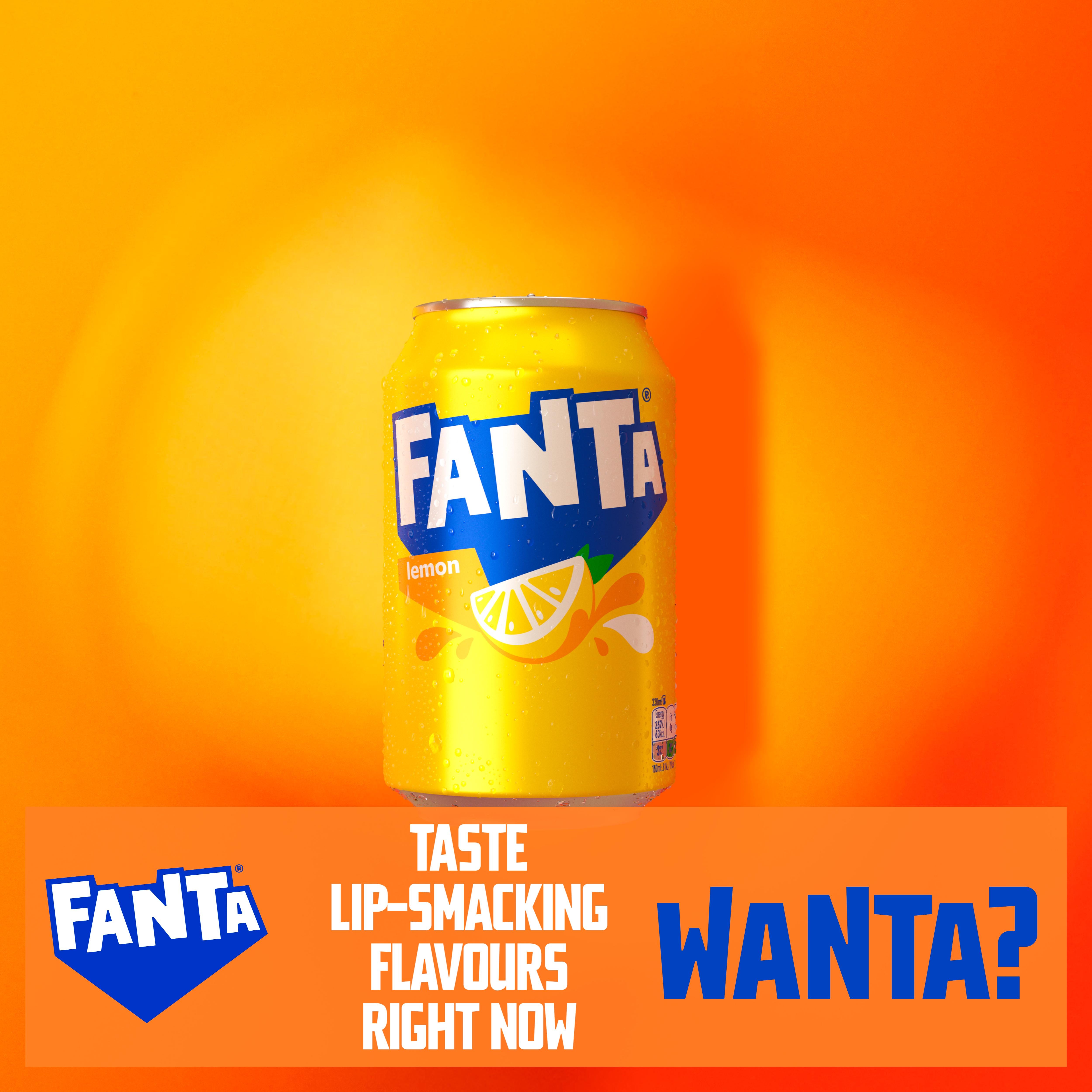 Fanta Lemon soft drink 8 x 330ml - British product