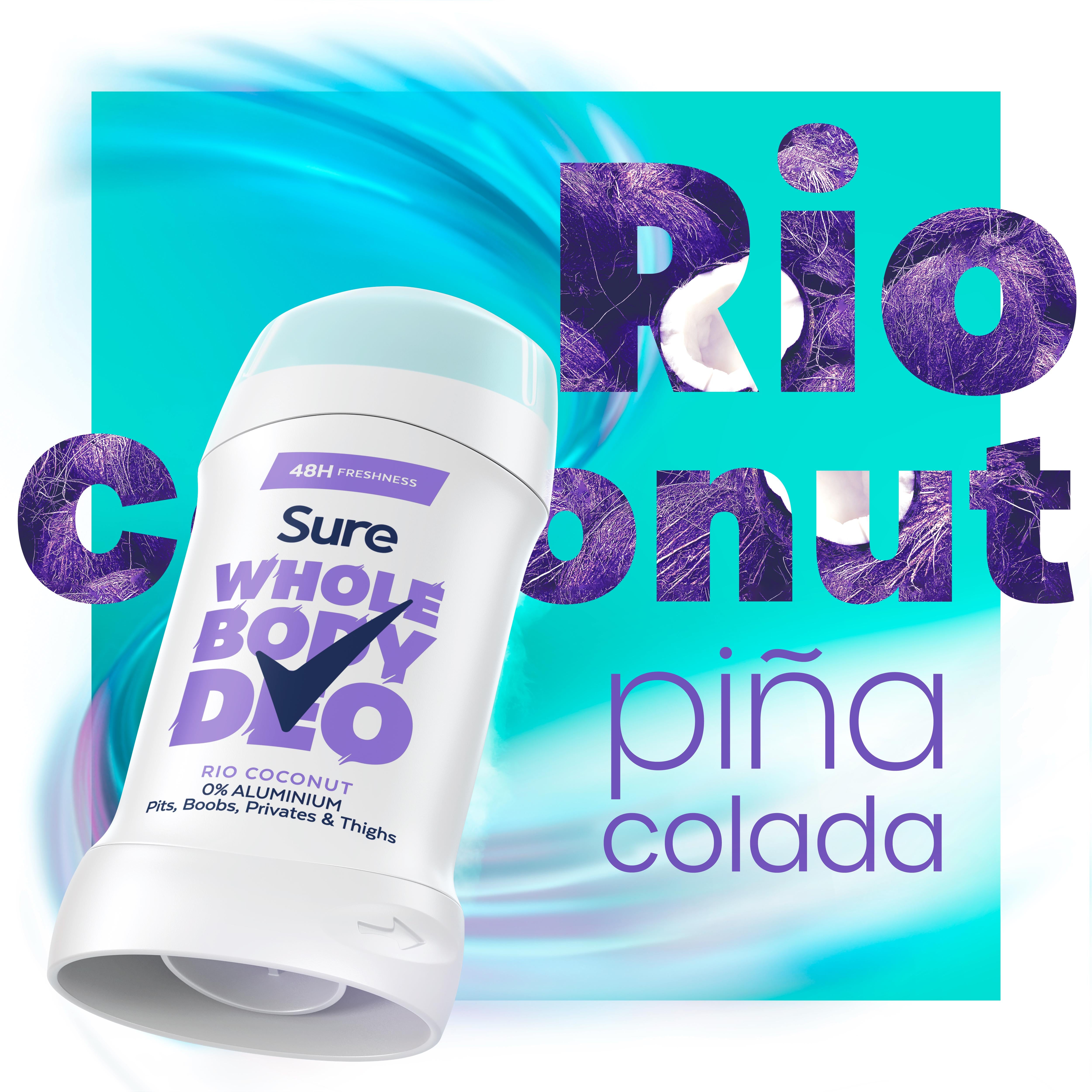 Sure Rio Coconut deodorant 50ml, imported from the UK
