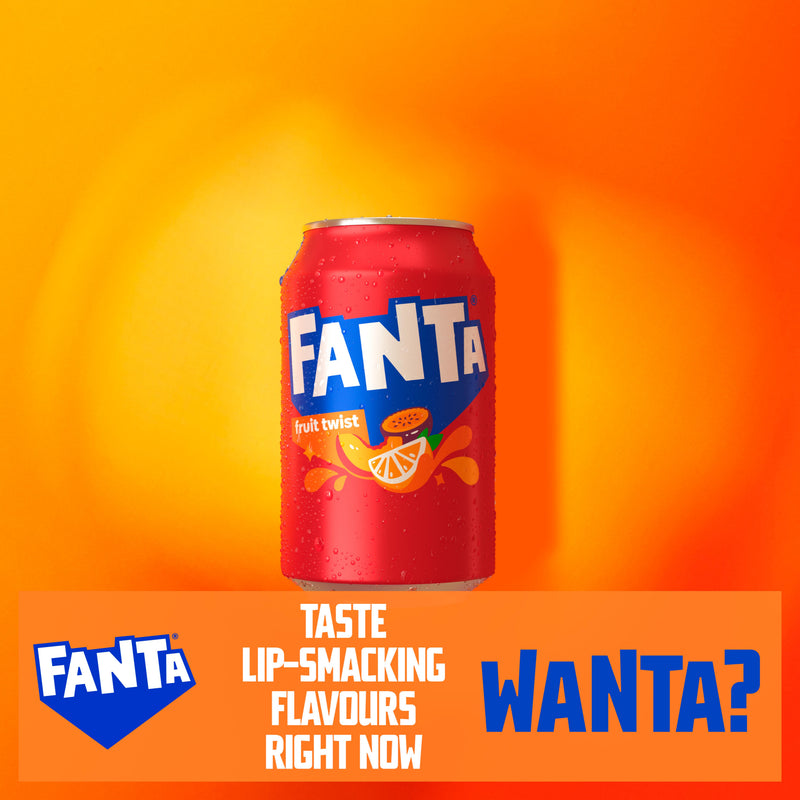 Fanta Fruit Twist soft drink 150ml can (British brand)
