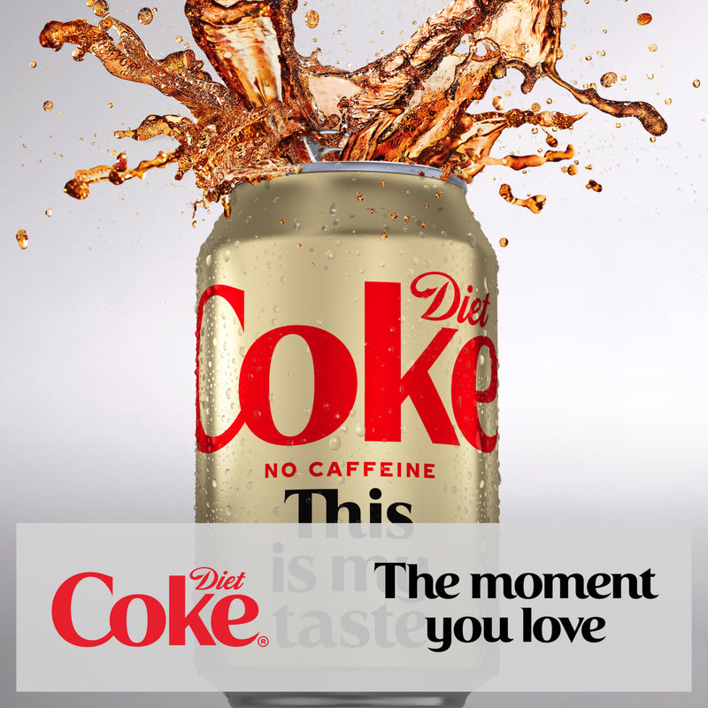 Diet Coke caffeine-free cola 8x330ml cans, UK version