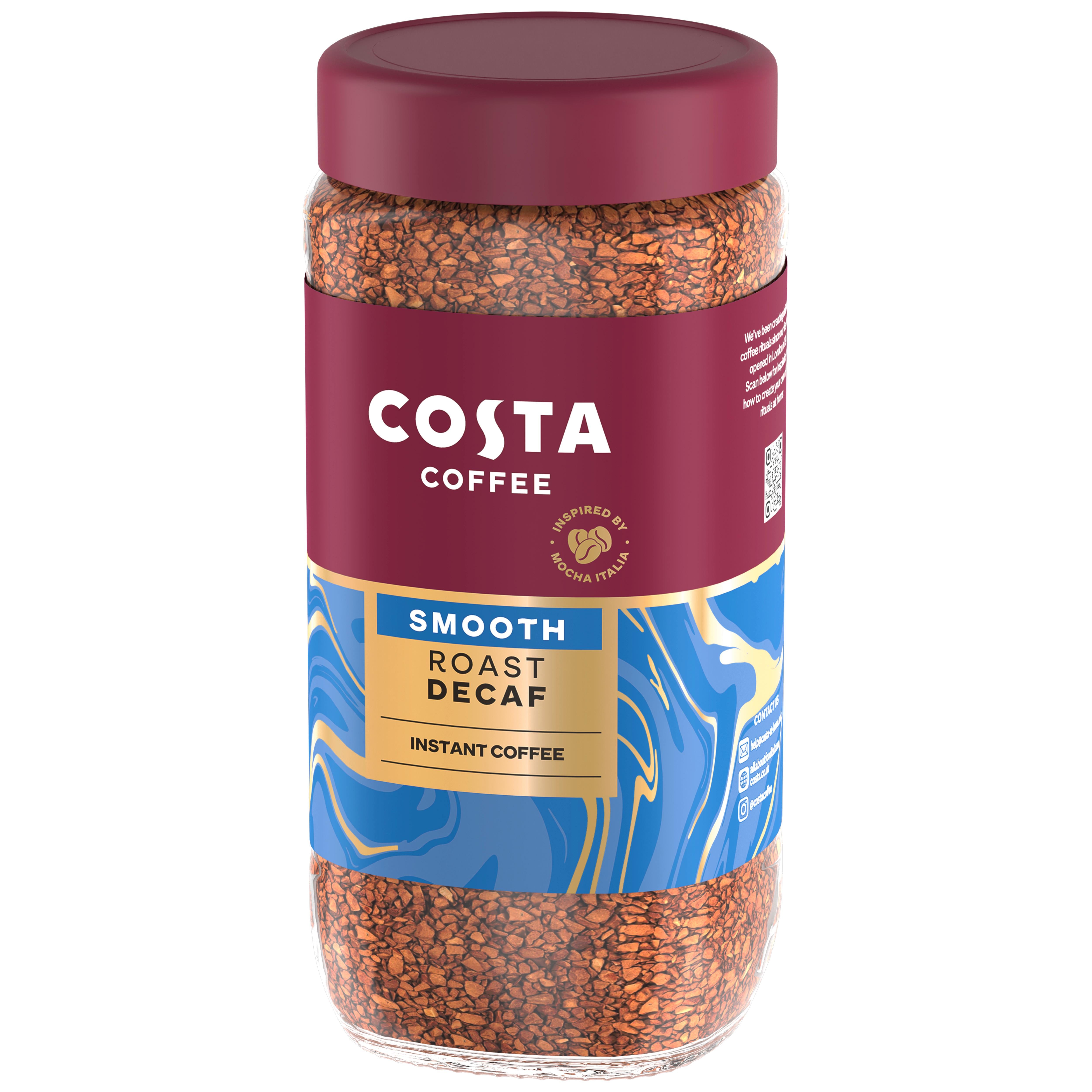Costa Coffee instant coffee Smooth Decaf Blend 190g (British brand)
