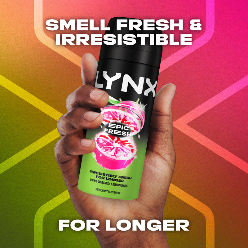 Lynx Epic Fresh deodorant body spray 150ml, imported from the UK