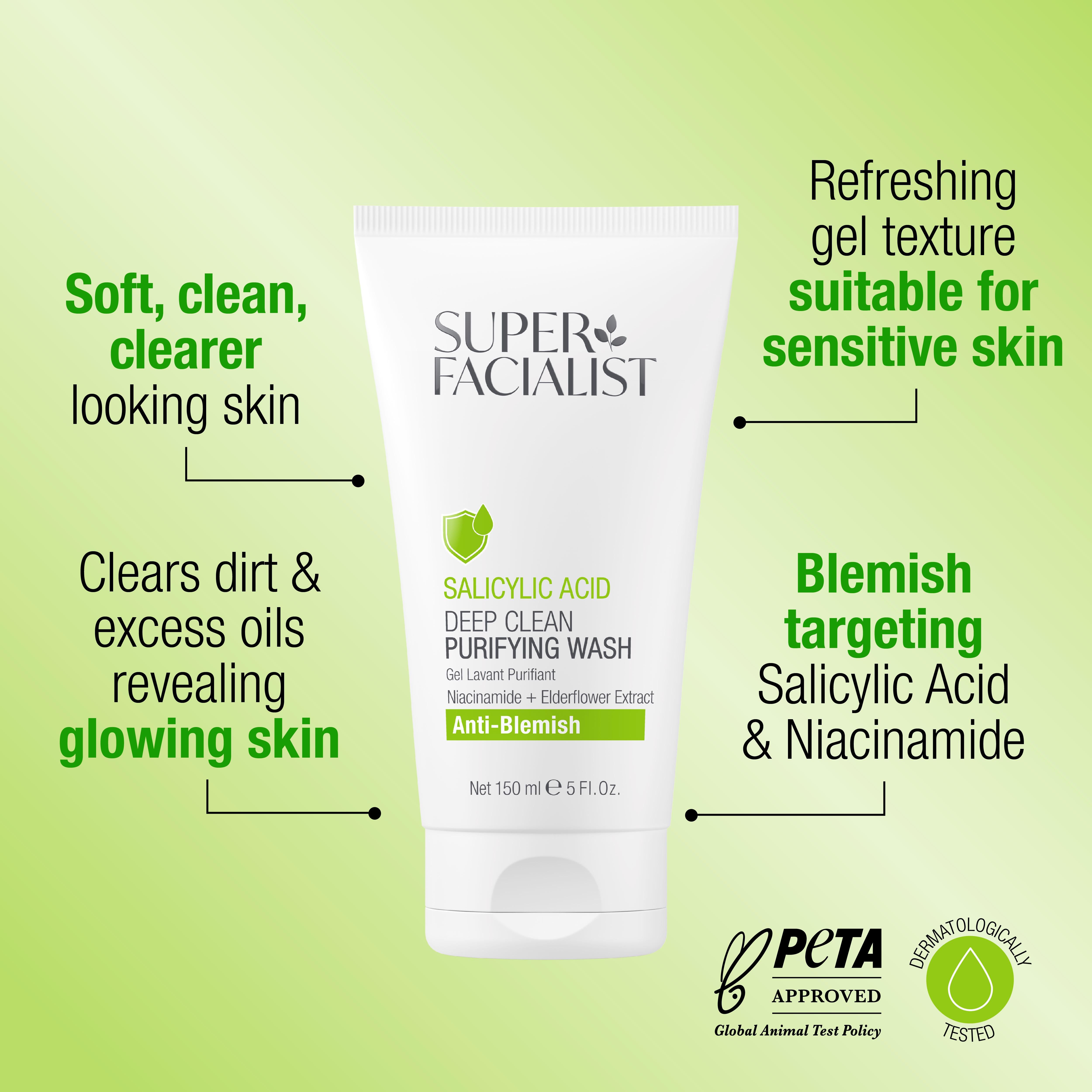 Super Facialist purifying cleansing wash 150ml, imported from the UK