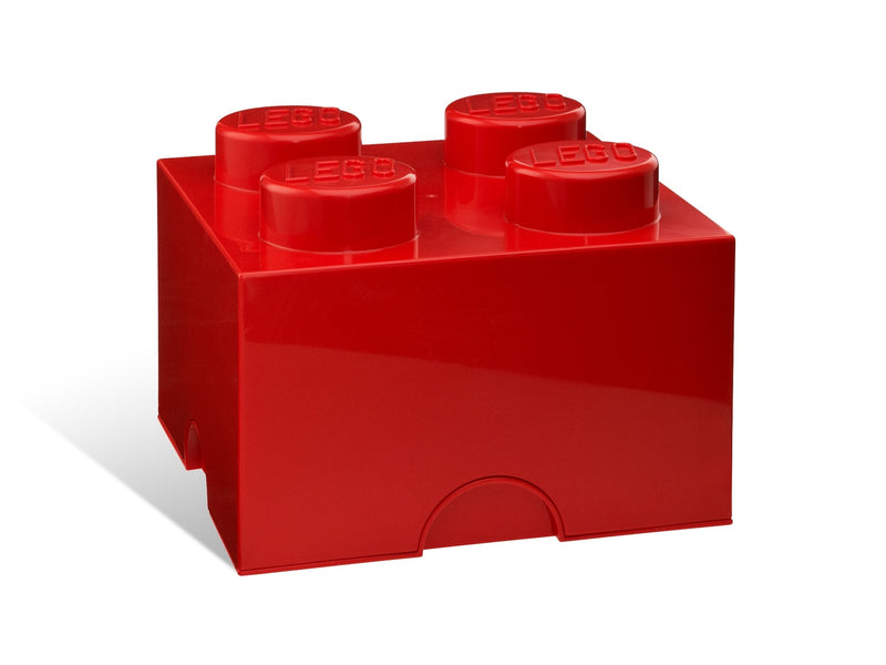 Lego 4-Stud Storage Brick Red Plastic Box (British brand)