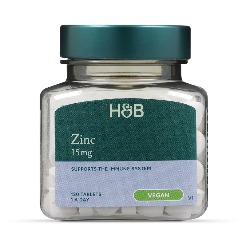 Holland Barrett zinc tablets 15mg 120 tablets, UK version