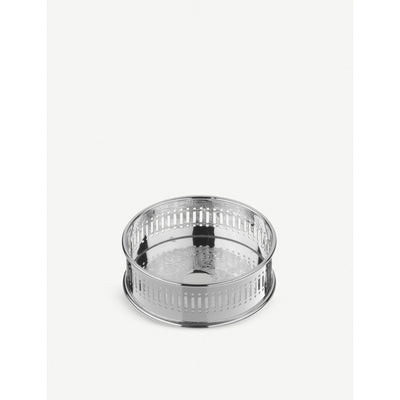 selfridges Arthur Price Embossed Silver-Plated Bottle Coaster 11cm- Buy online at McGrocer