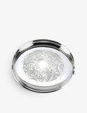 Arthur Price embossed silver-plated tray 28cm (British brand)