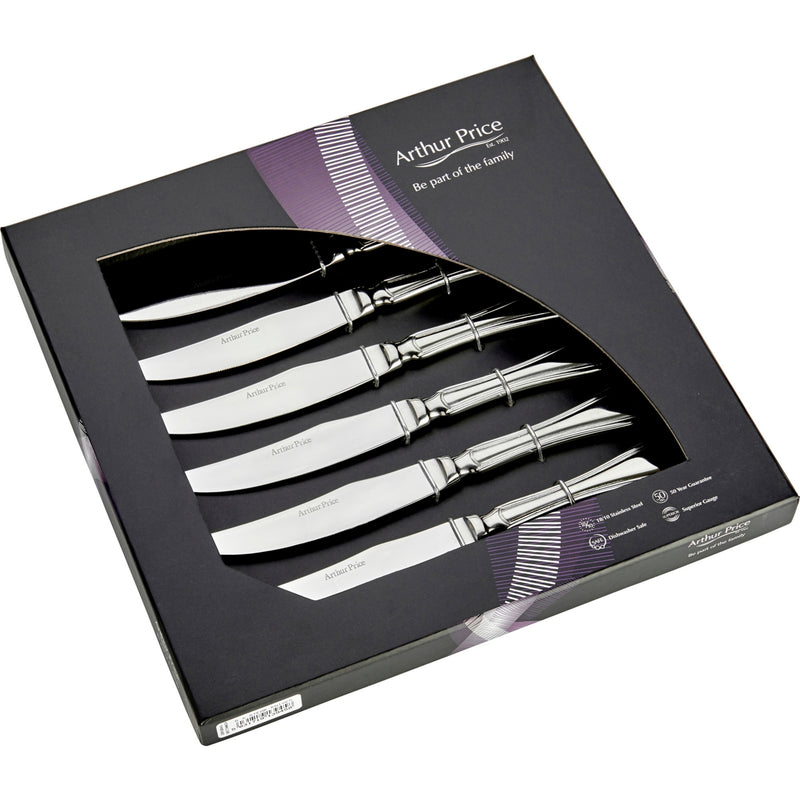 Arthur Price Baguette steak knives set of 6, imported from the UK