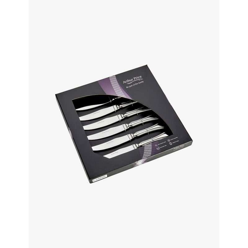 Arthur Price steak knives set of 6 stainless steel, UK version