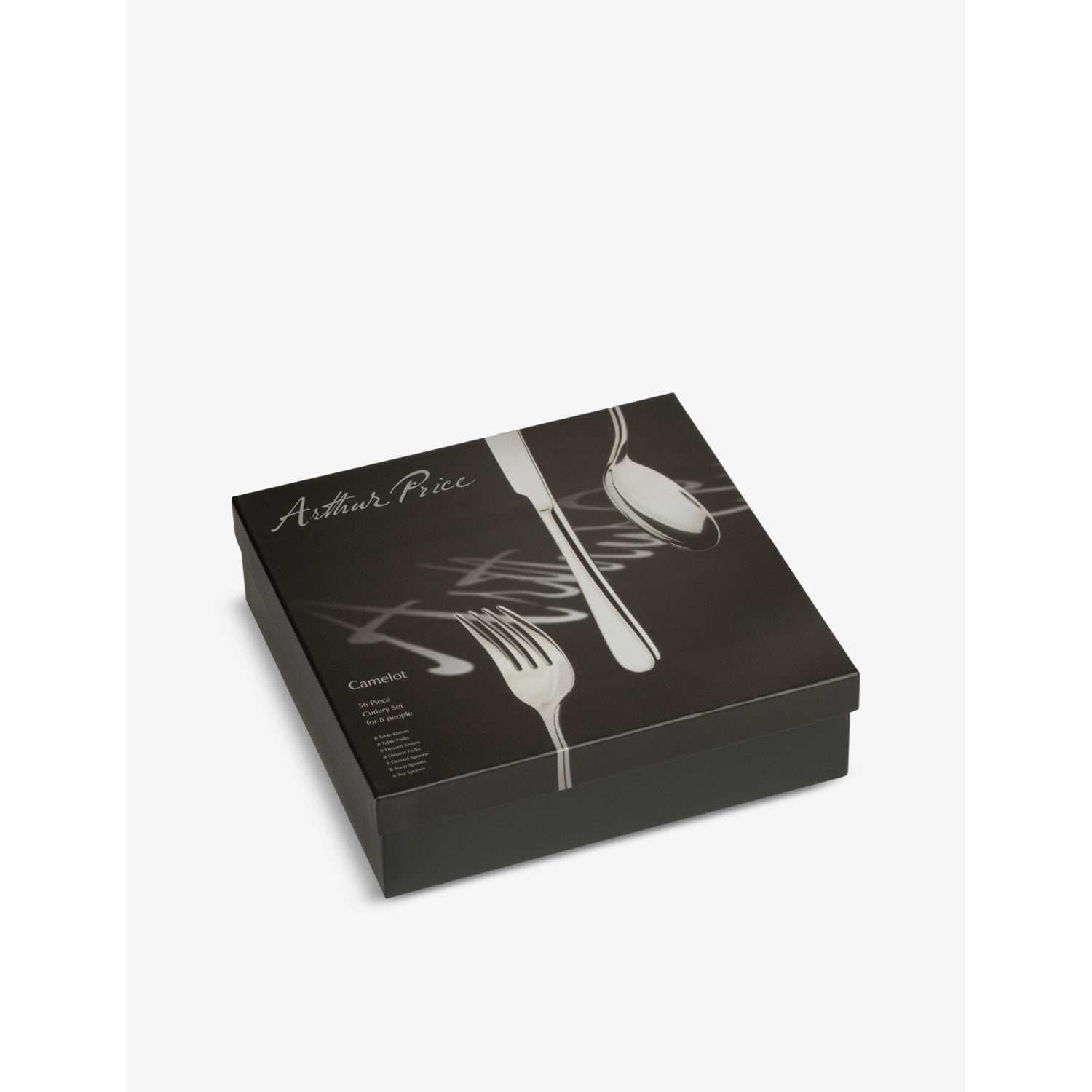 Arthur Price 56 piece stainless steel cutlery set for 8, UK version