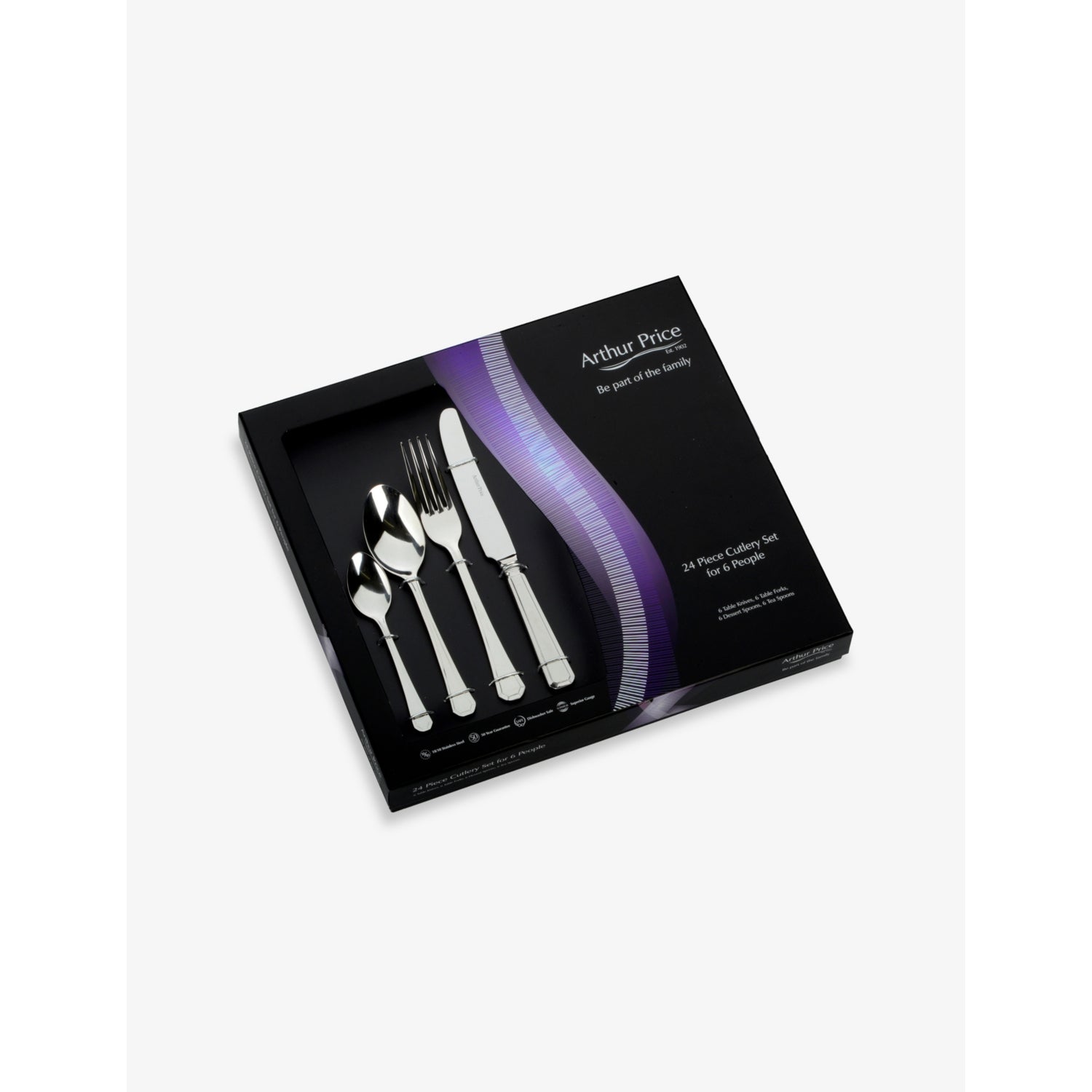 Arthur Price Grecian 24-piece cutlery set (British brand)