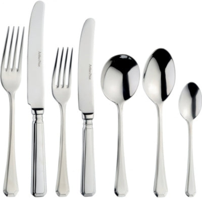 Arthur Price Grecian stainless steel cutlery set 44 piece (British brand)
