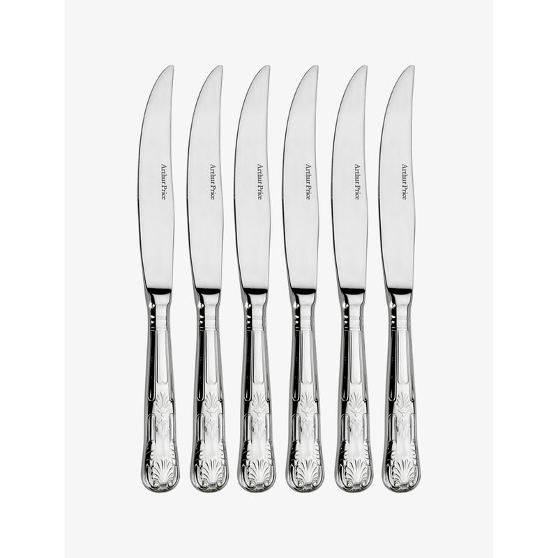Arthur Price Kings mirror finish steak knives set of 6, imported from the UK
