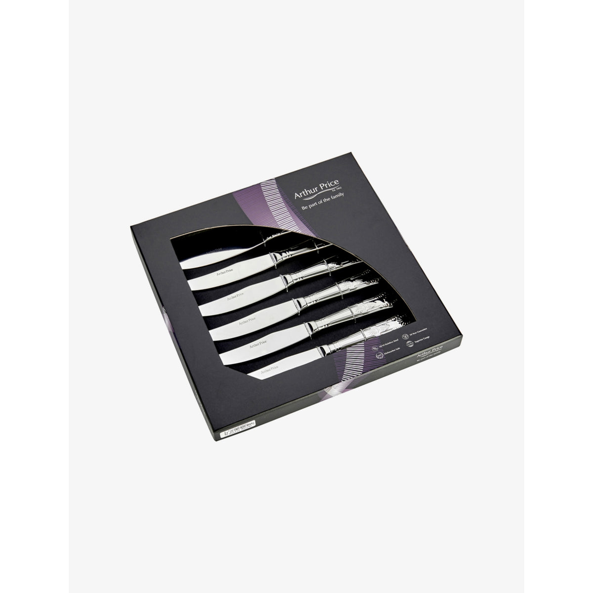 Arthur Price Kings mirror finish steak knives set of 6, imported from the UK