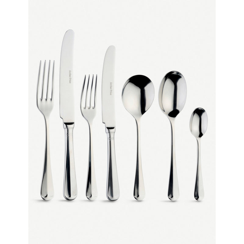 Arthur Price Rattail cutlery set 58 piece, imported from the UK