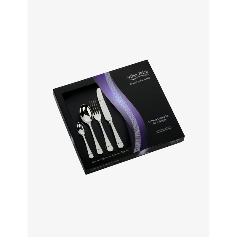 Arthur Price Rattail stainless steel cutlery set 24 pieces (British brand)