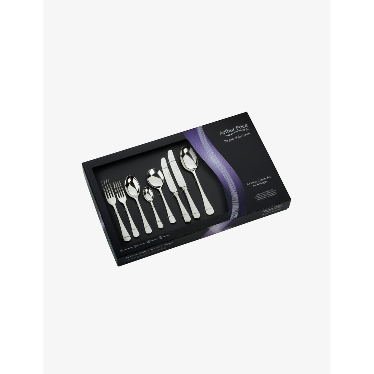 Arthur Price Rattail cutlery set 44 pieces, imported from the UK