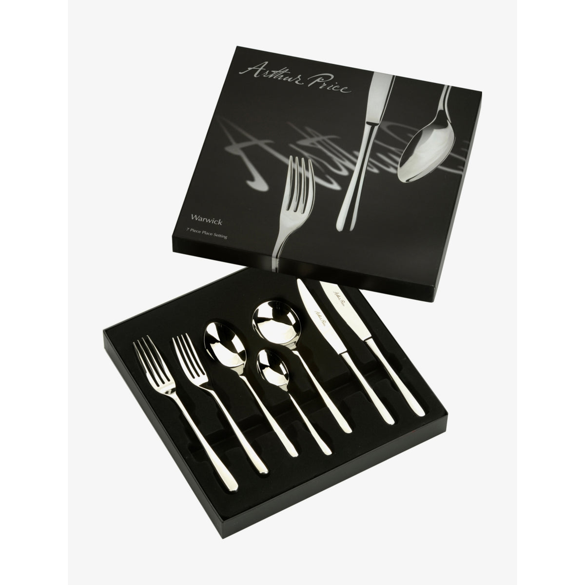 Arthur Price Warwick 7-piece stainless steel cutlery set, UK version