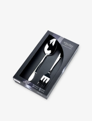 Arthur Price Willow stainless steel salad servers, UK version