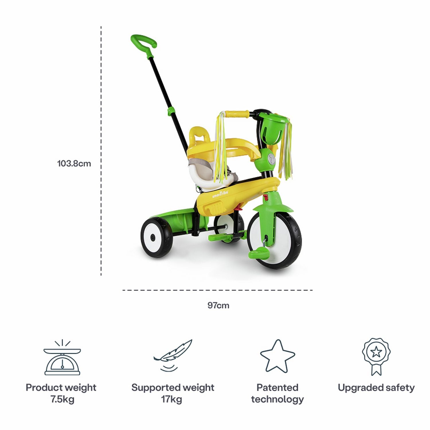 SmarTrike Breeze 3-in-1 toddler trike Dino, UK version