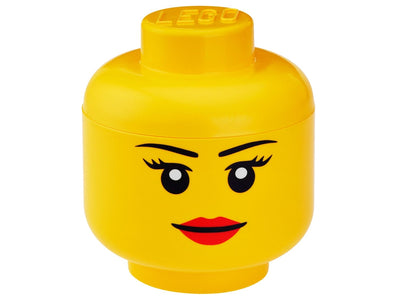 Lego LEGO Storage Head Small Girl Yellow Plastic Brick Storage Container- Buy online at McGrocer