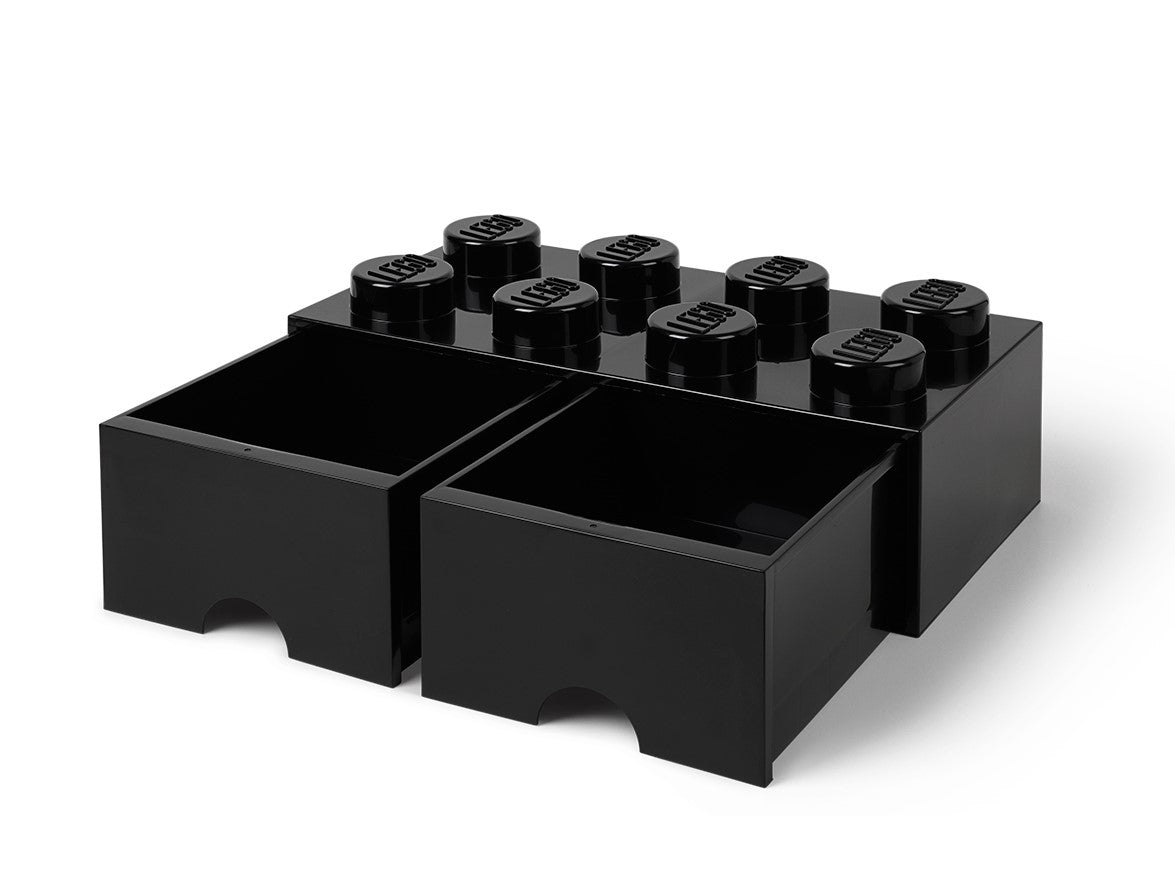LEGO black storage brick drawer 18cm height, UK version