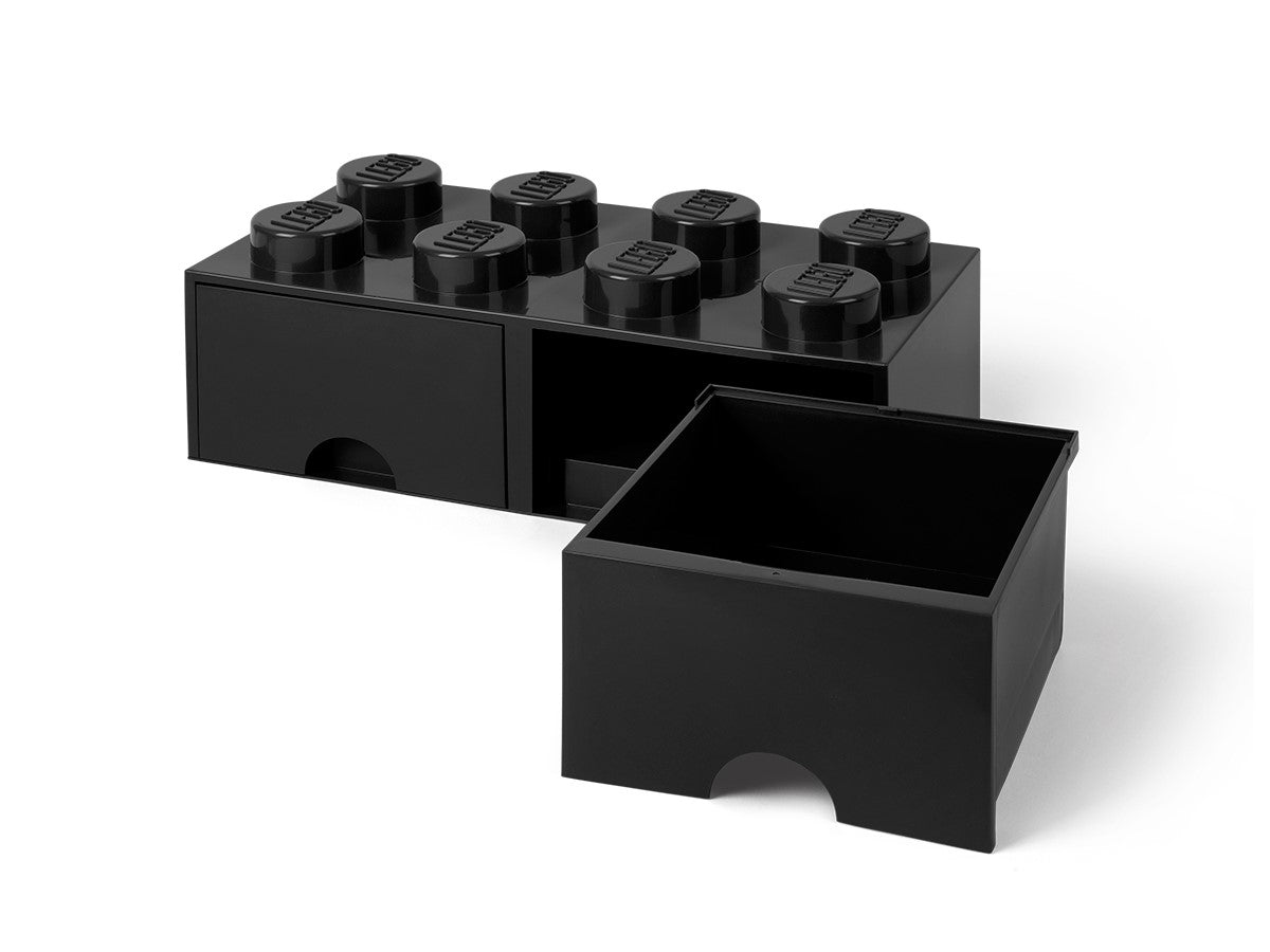 LEGO black storage brick drawer 18cm height, UK version