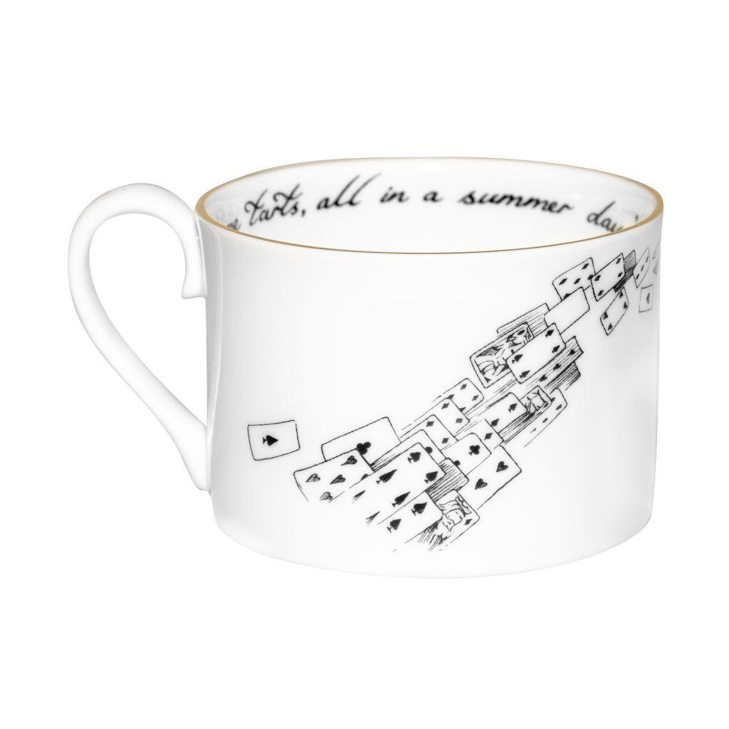 Rory Dobner White Rabbit teacup and saucer, imported from the UK