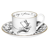 Rory Dobner Mad Hatter teacup saucer bone china, imported from the UK