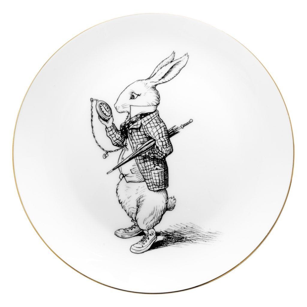 Rory Dobner Alice in Wonderland White Rabbit watch plate medium (British brand)