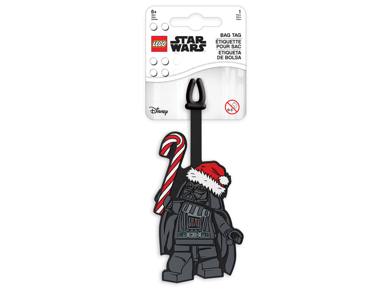 LEGO Darth Vader holiday bag tag, imported from the UK