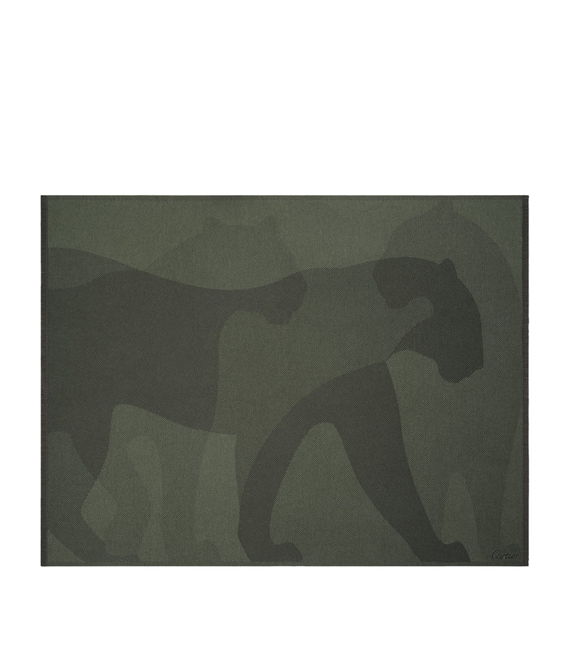 Cartier Wool-Cashmere Panthère Blanket 190cm x 140cm - British product