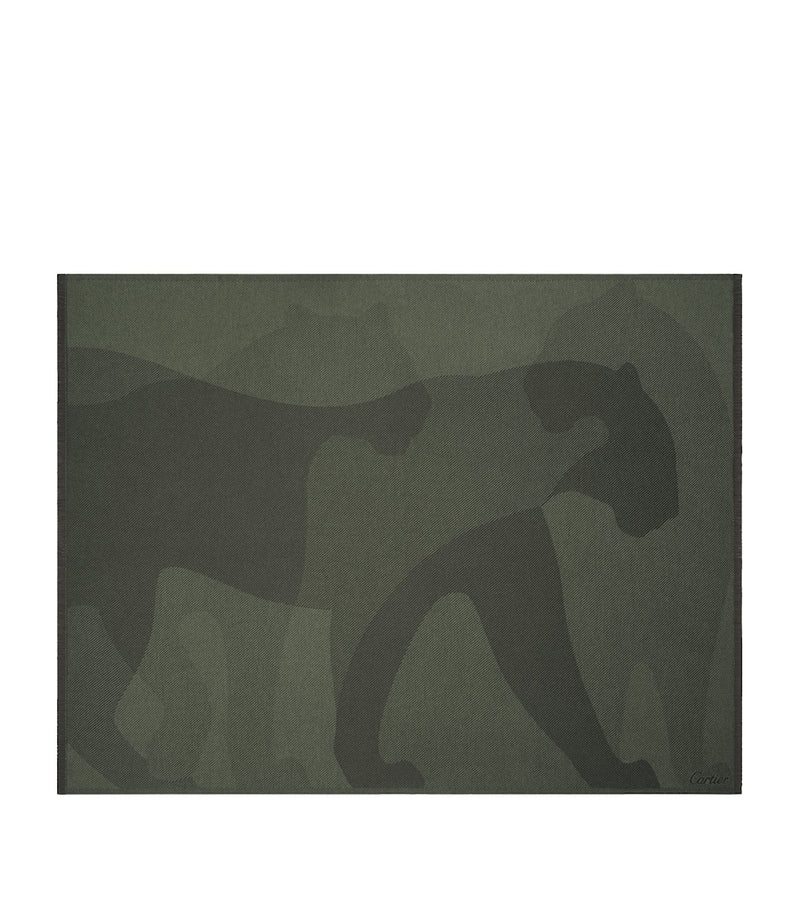 Cartier Wool-Cashmere Panthère Blanket 190cm x 140cm - British product