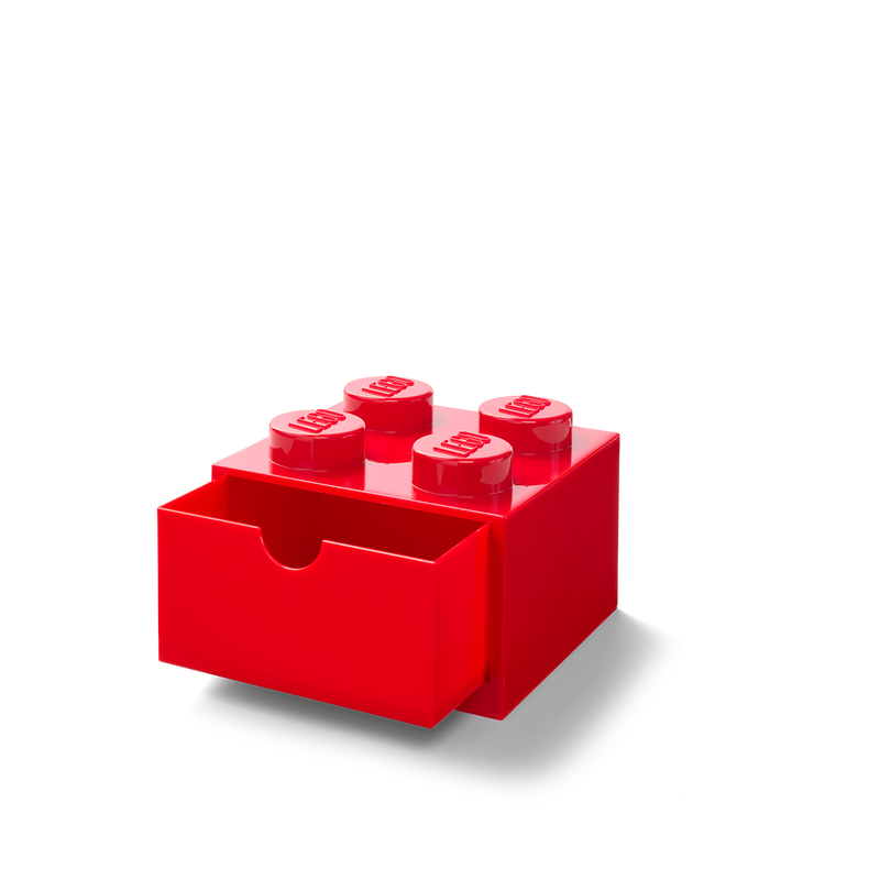 4-Stud Desk Drawer - Red