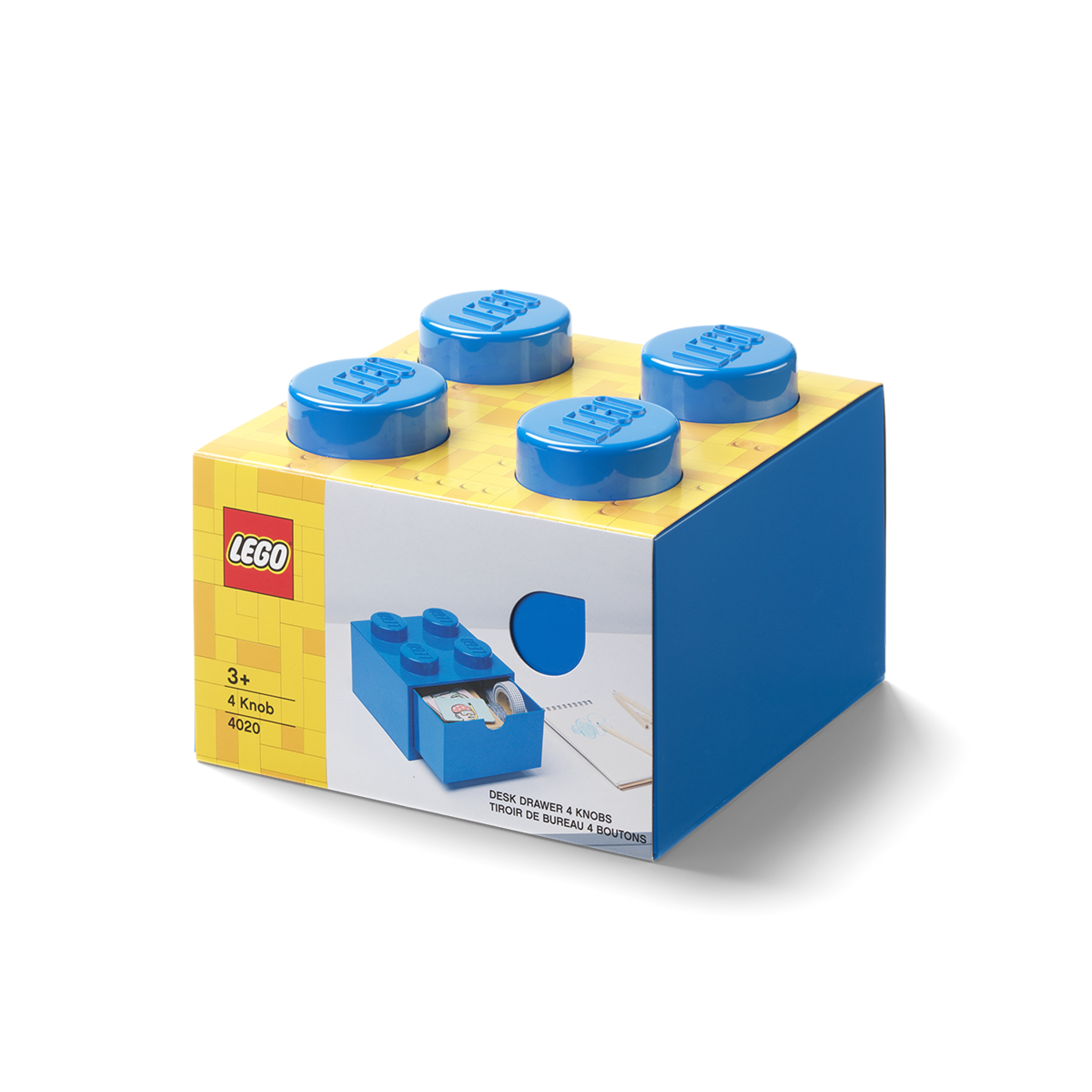 LEGO 4-Stud Desk Drawer Blue plastic storage - British product