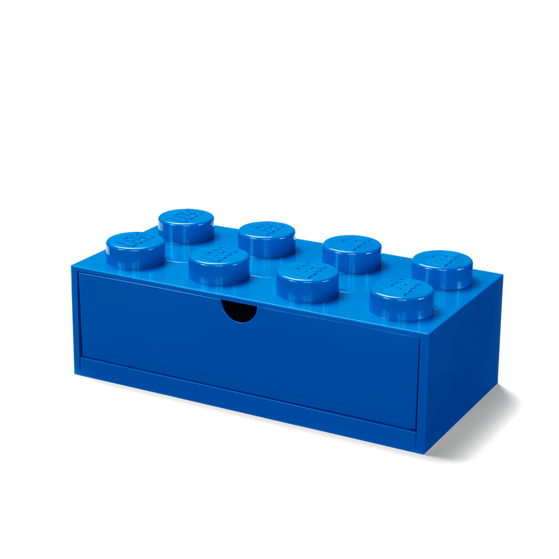 Lego 8 Stud Desk Drawer Blue Plastic Organizer (British brand)