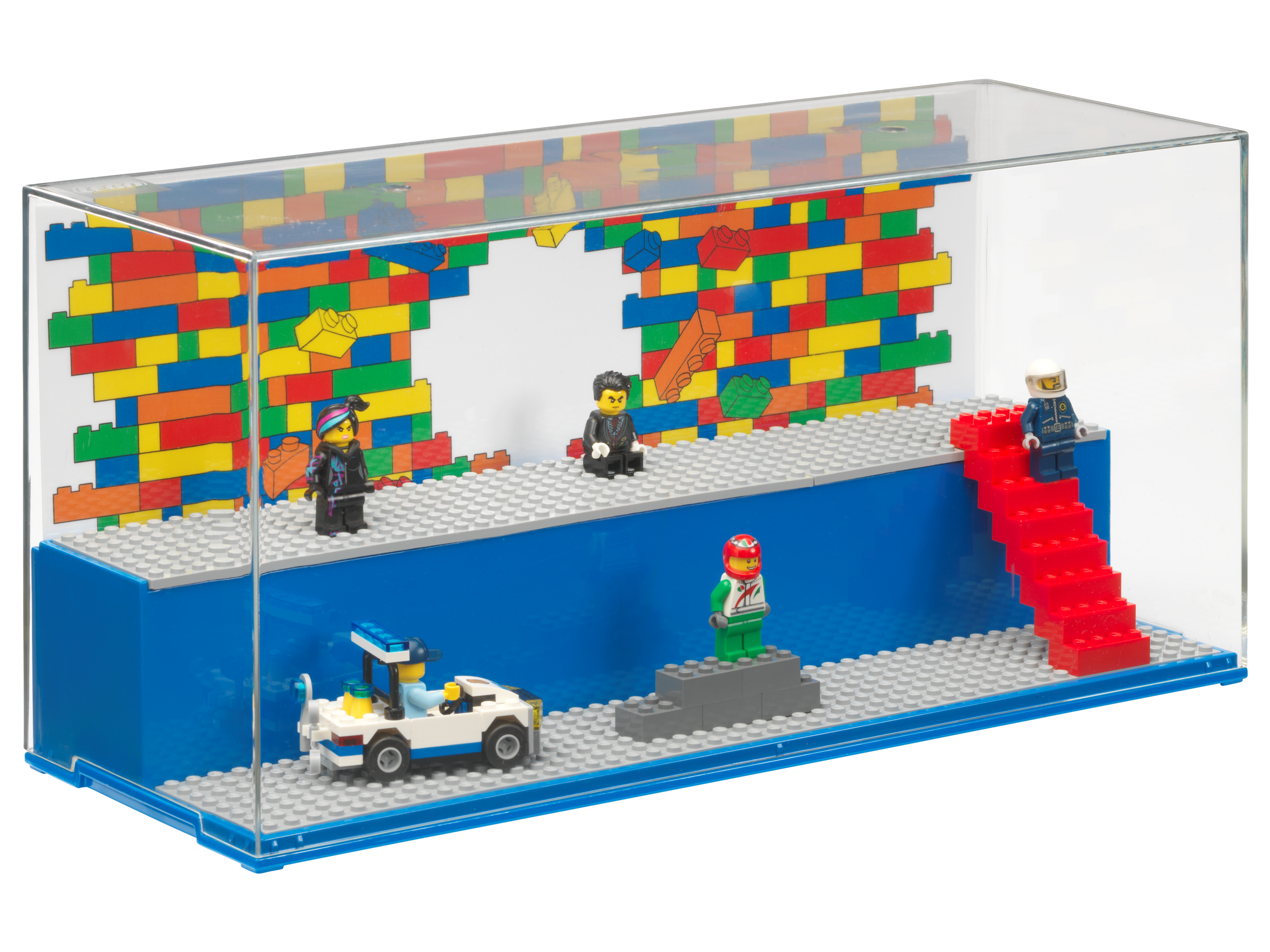 LEGO Play and Display Case Blue storage box, imported from the UK