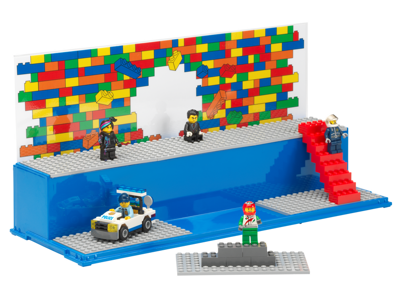LEGO Play and Display Case Blue storage box, imported from the UK